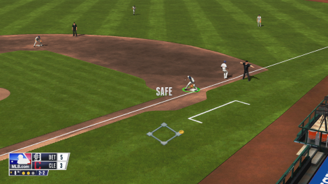 A screen shot of game-play from RBI Baseball 15