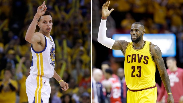 LeBron James; Stephen Curry; Cleveland Cavaliers; Golden State Warriors