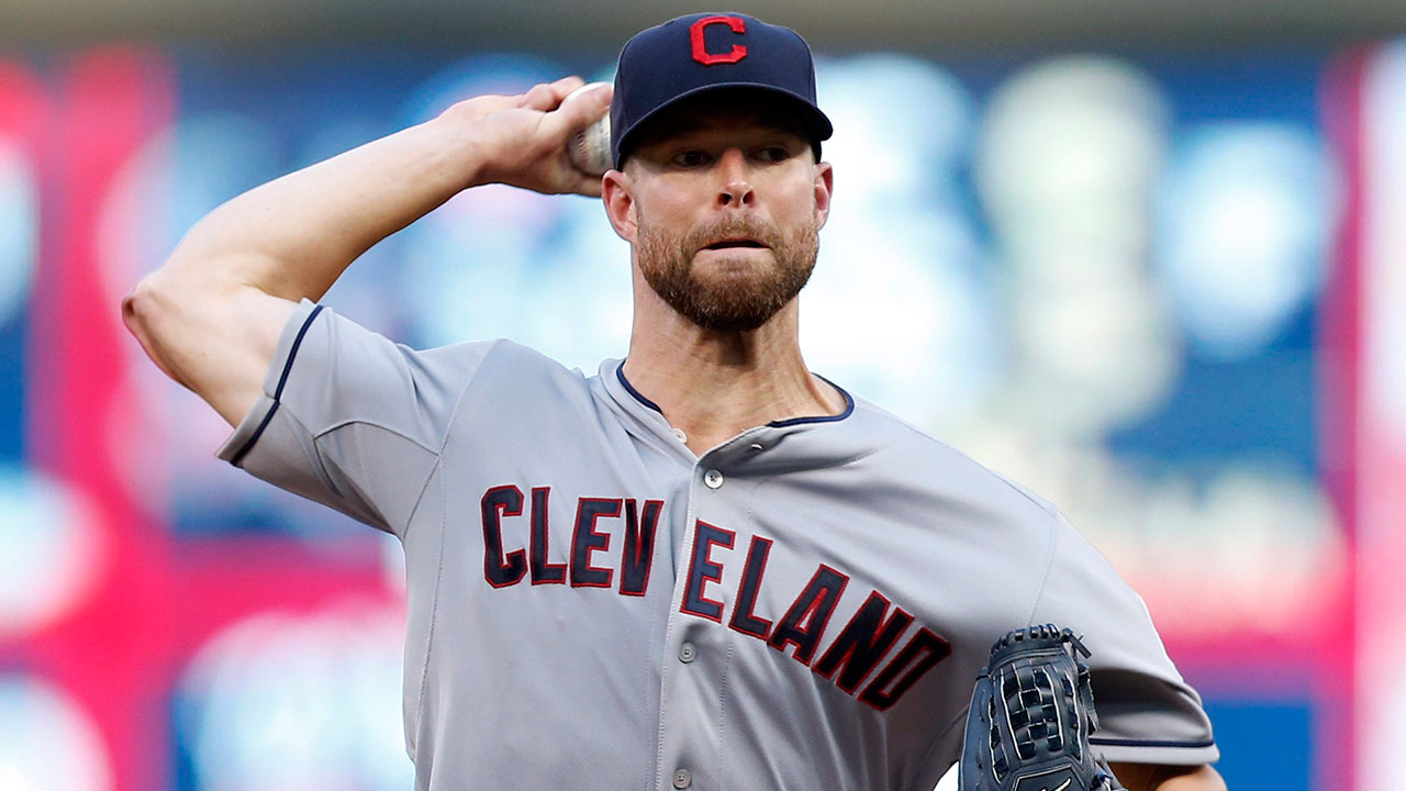 Cleveland Indians starting pitcher Corey Kluber threw a one-hitter against the Minnesota Twins earlier this season. (Jim Mone/AP)