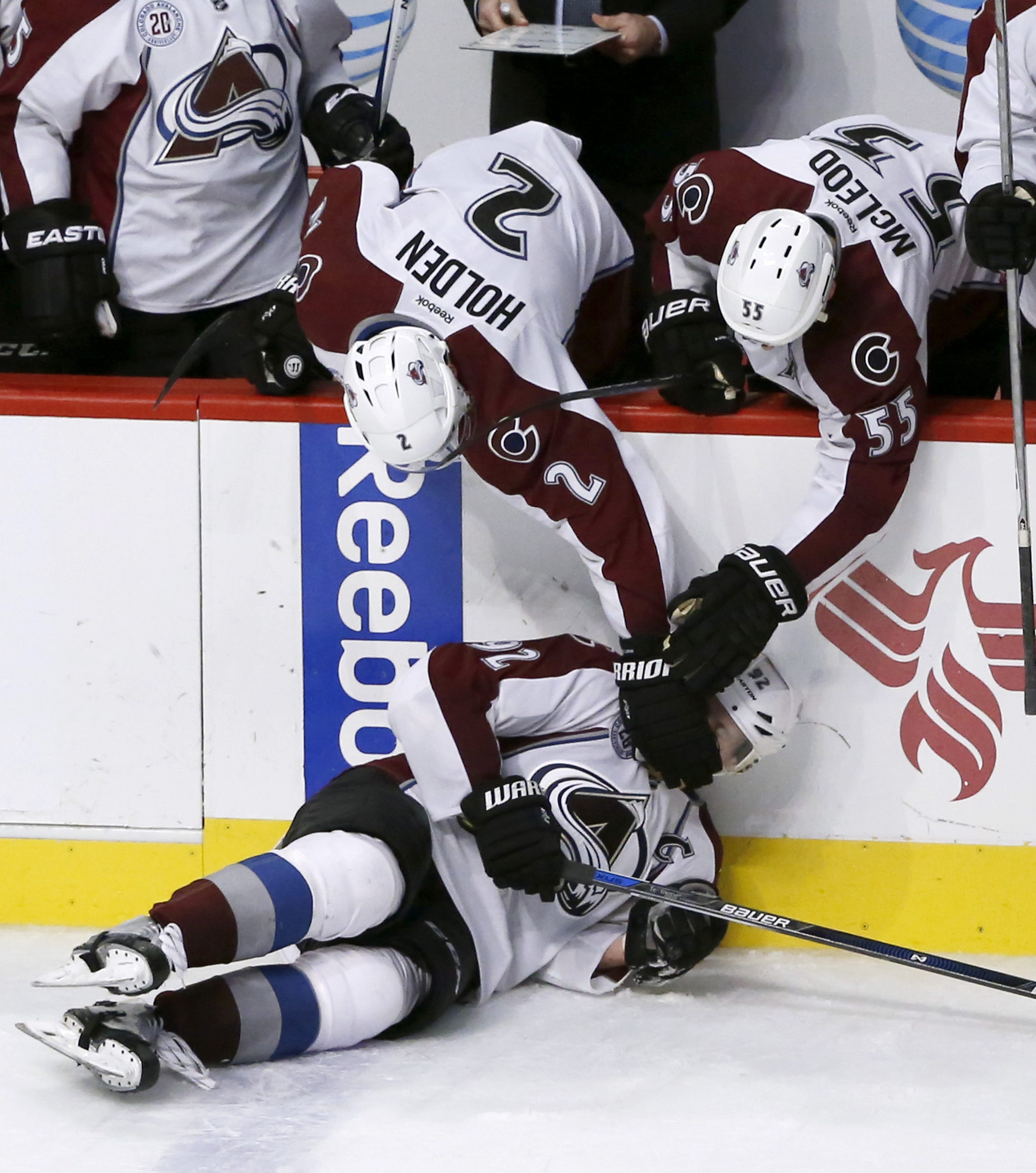 Nick Holden, Cody McLeod, Gabriel Landeskog