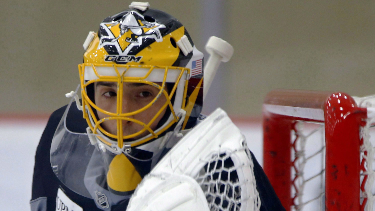 Penguins' MarcAndre Fleury returns after taking skate to chin 15...