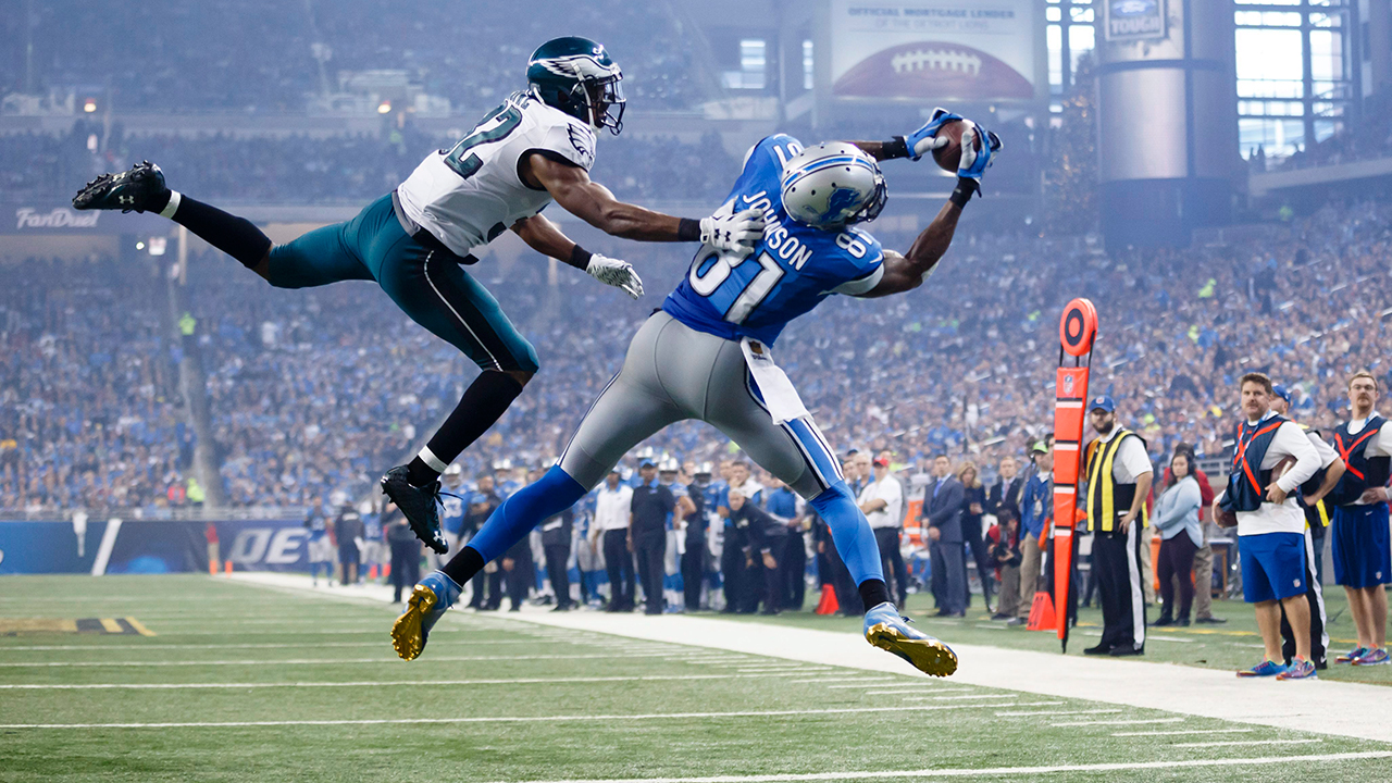 Despite playing in only nine seasons in the NFL, Calvin Johnson was named to six Pro Bowls and was a three-time first team All-Pro. (Rick Osentoski/AP)