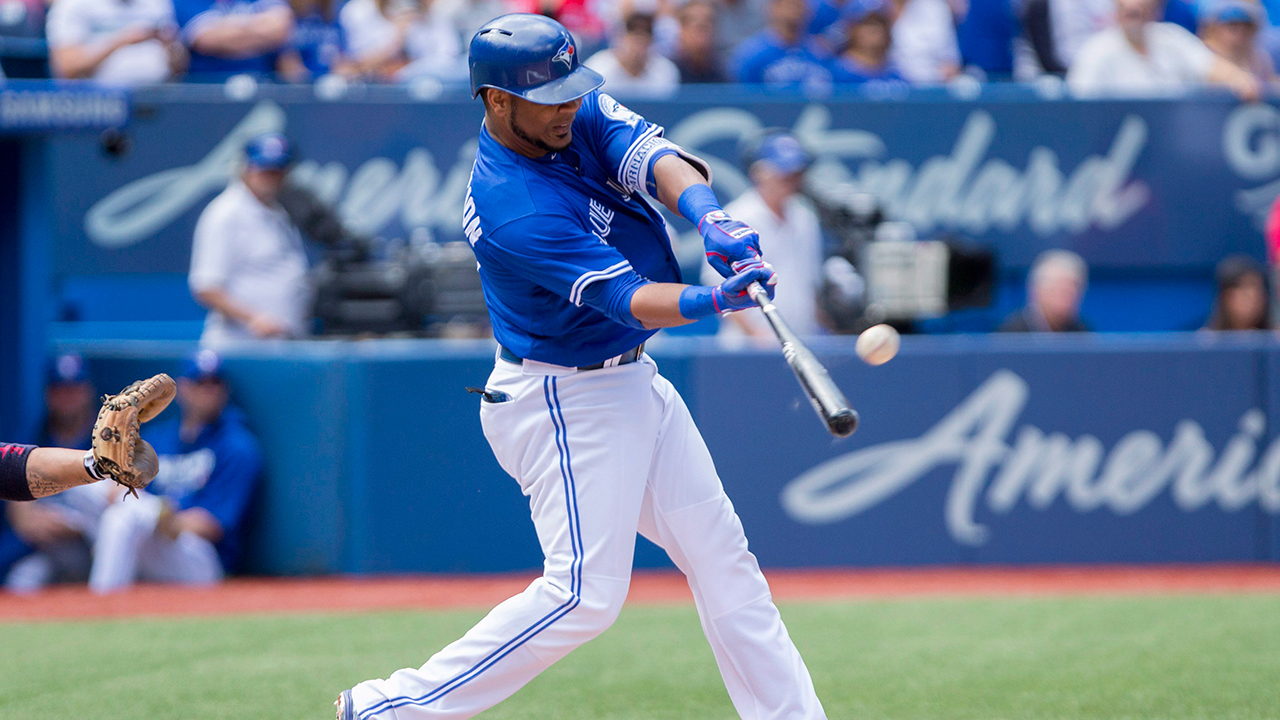 Slugger Edwin Encarnacion is in the final year of his contract with the Blue Jays. (Peter Power/CP)