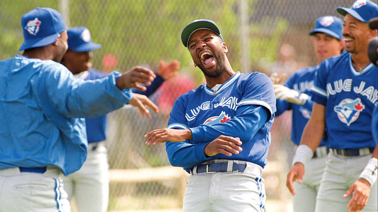 Joe Carter, Dave Stieb celebrate 1992 World Series team