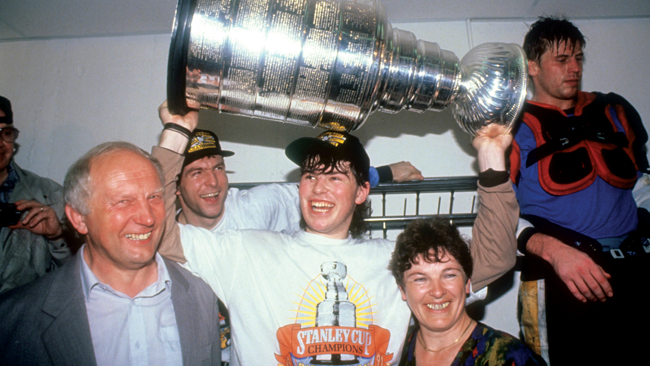 Jaromir Jagr did his postgame interview while pedaling on an exercise bike