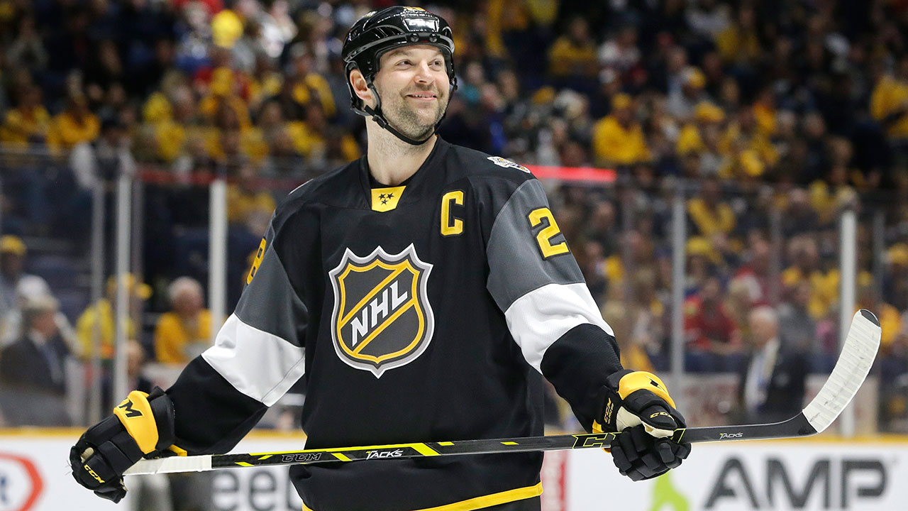 Pacific Division forward John Scott looks into the stands during the NHL hockey All-Star championship game (Mark Humphrey/AP)