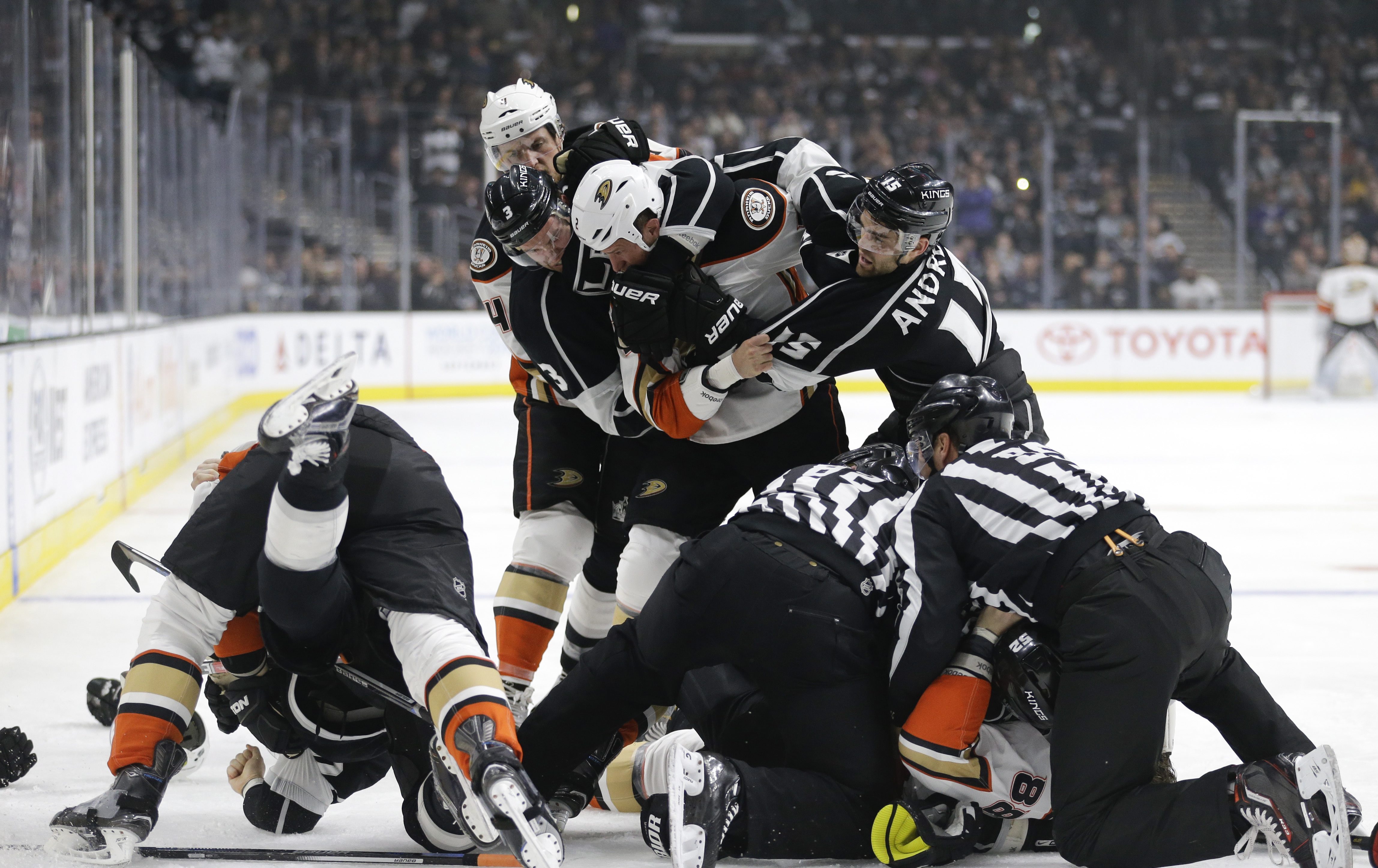 APTOPIX Ducks Kings Hockey