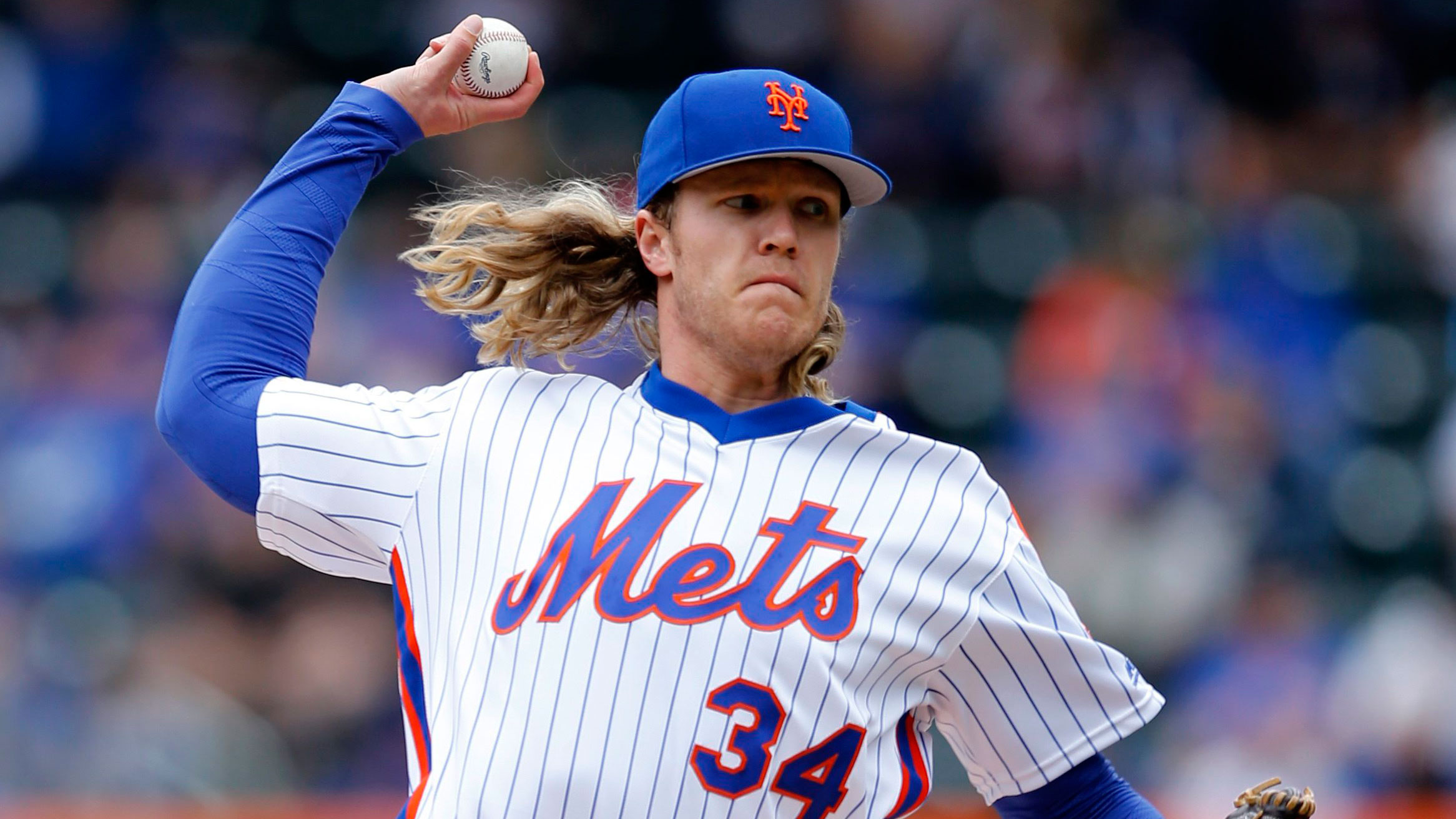 New York Mets starting pitcher Noah Syndergaard. (Kathy Willens/AP)