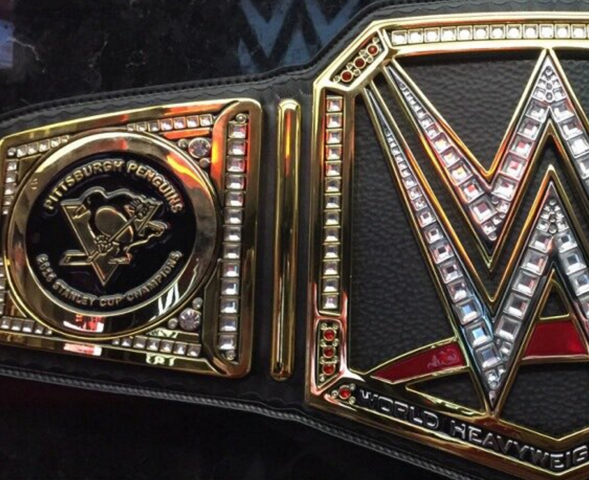 Penguins Gifted Custom Wwe Title Belt By Triple H Sportsnet Ca