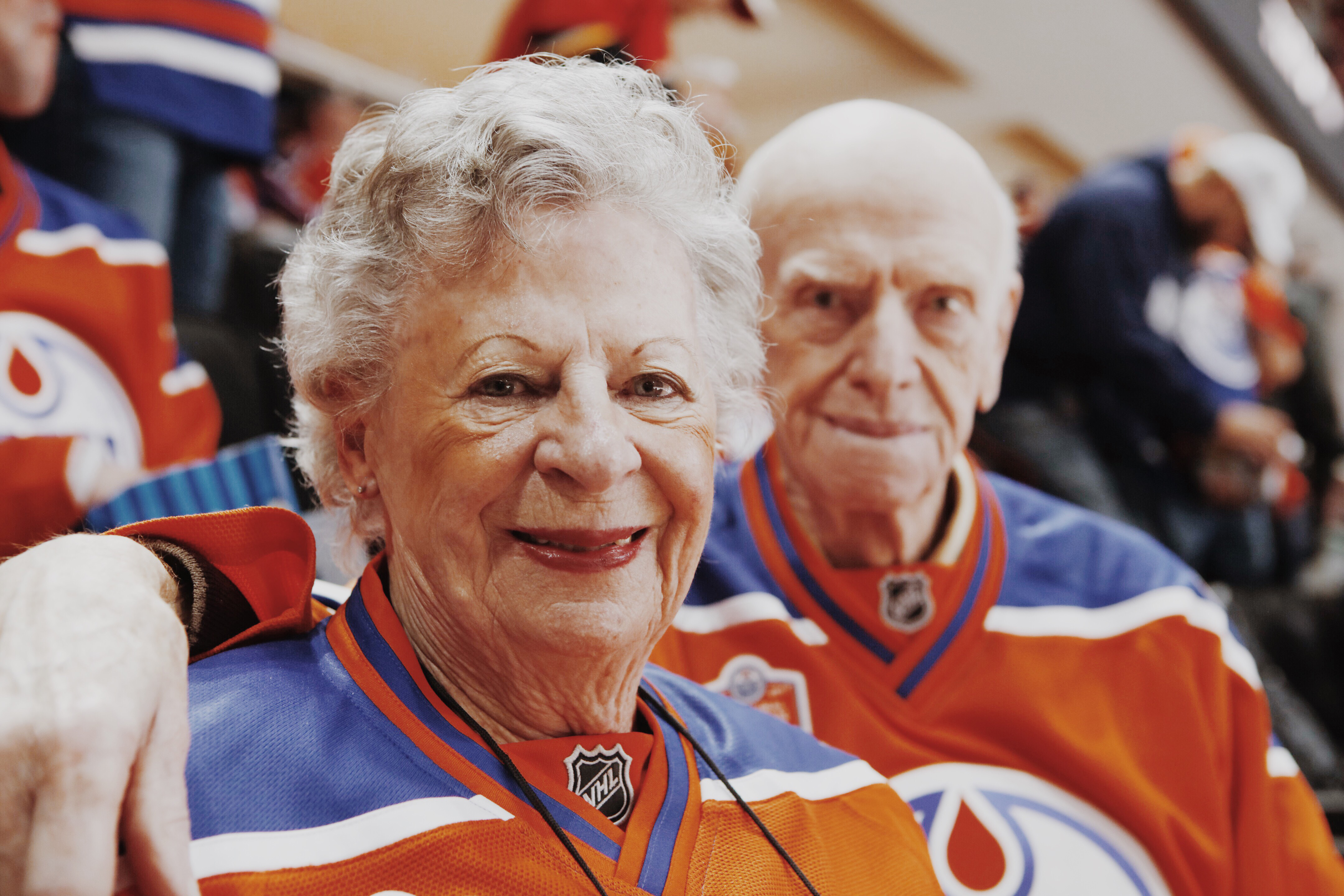 Edmonton Oilers' longest season ticket holders,  Fred and Agnes Lynch. (Daniel Wood)