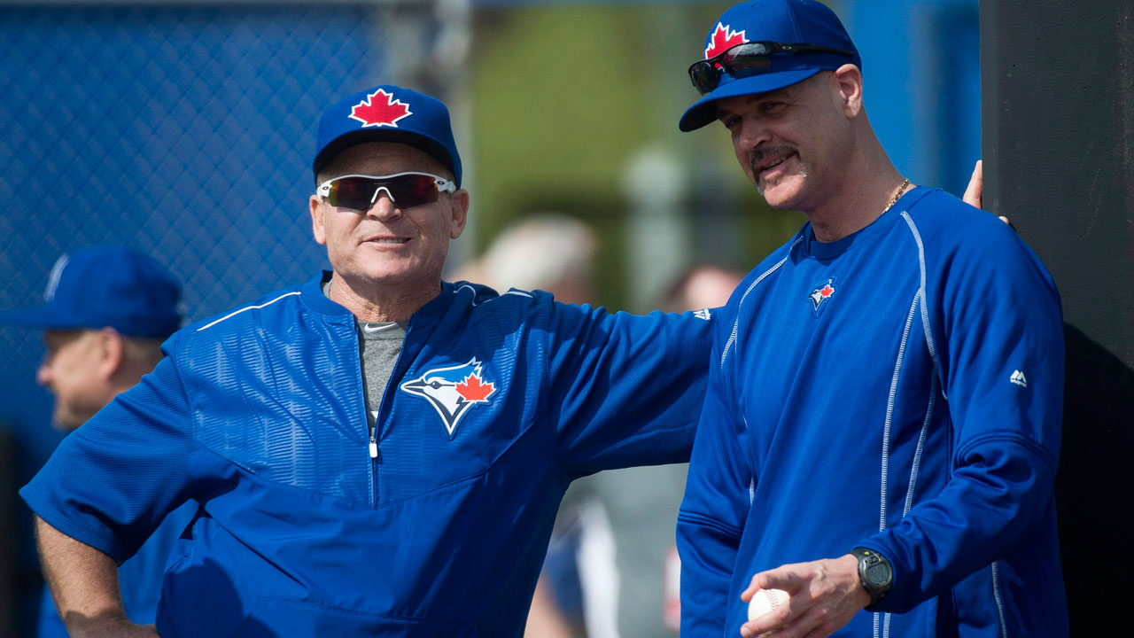 Blue Jays manager John Gibbons and pitching coach Pete Walker (Nathan Denette/CP)