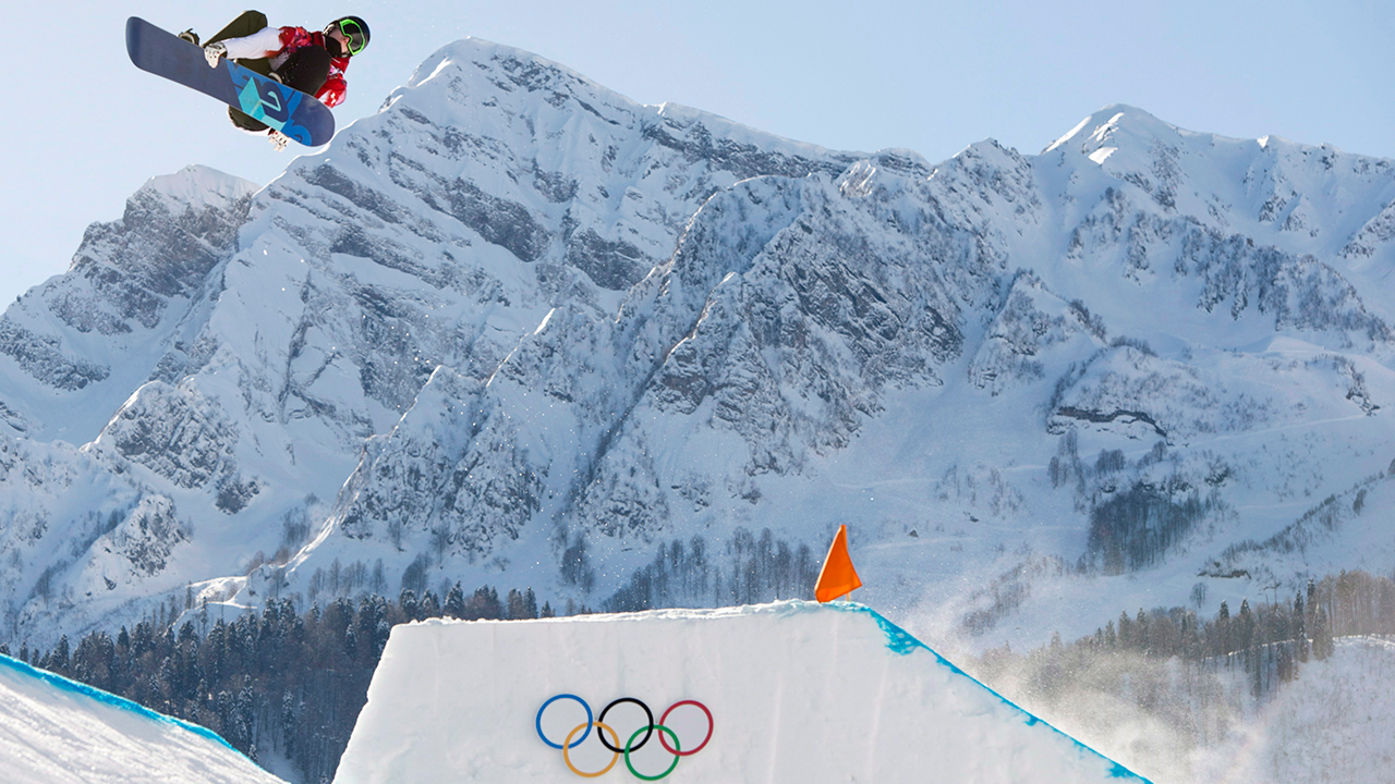 Canada's Maxence Parrot flies through the air during a training run prior to a qualification run at the Sochi Winter Olympics in Krasnaya Polyna, Russia, Thursday, Feb. 6, 2014. (Jonathan Hayward/CP)