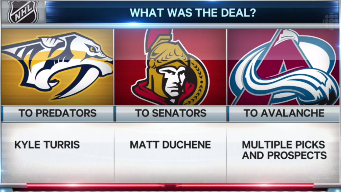 The final detail of the Matt Duchene/Kyle Turris trade