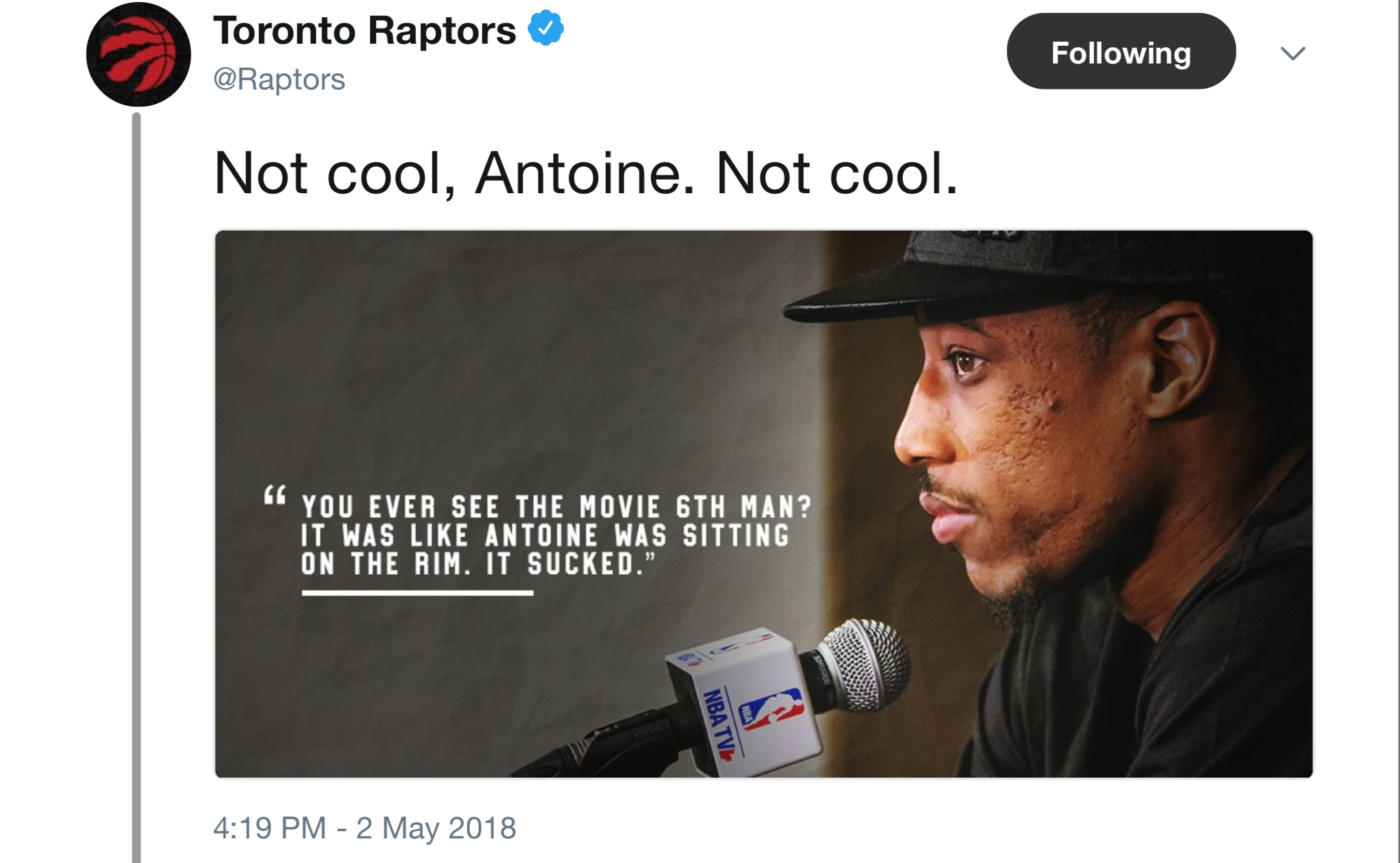 Image result for Behind the scenes of the Raptorsâ trendy, Drake-quoting social media accounts