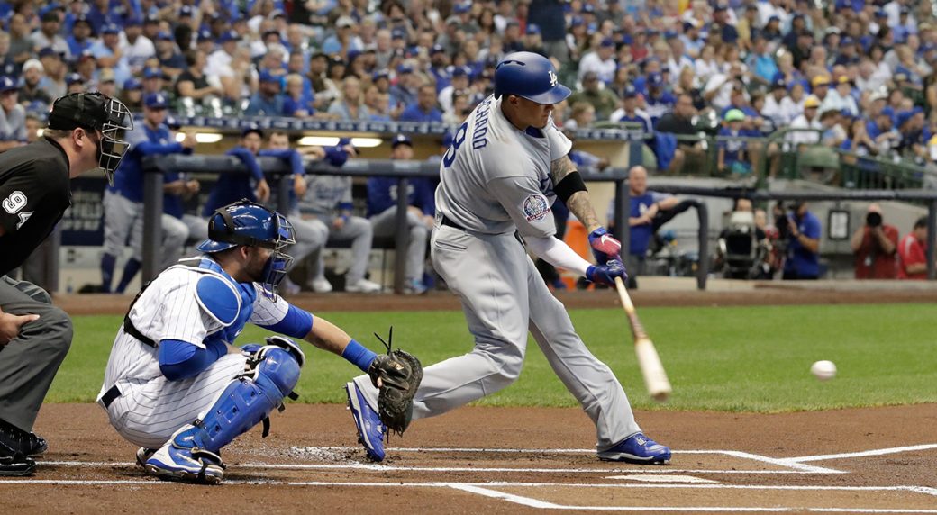 Machado reaches safely 4 times in debut as Dodgers beat Brewers ...