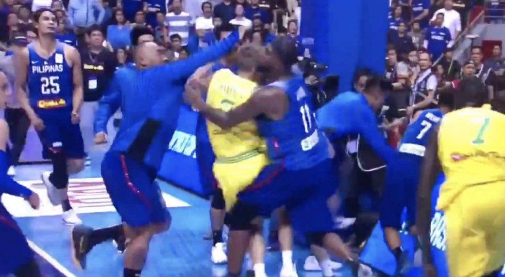 AustraliaPhillipines FIBA game turns into insane basketbrawl