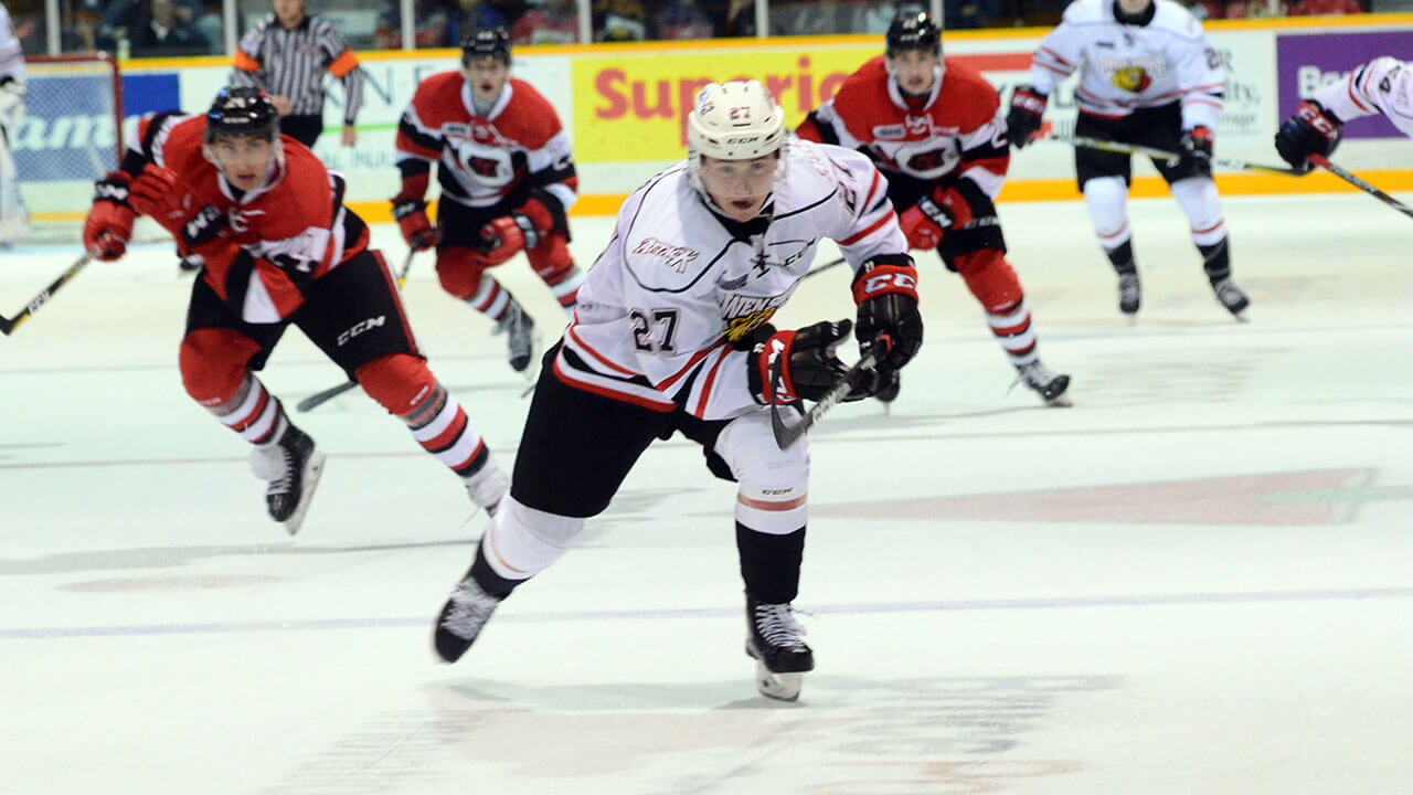 Owen Sound Attack forward Aidan Dudas