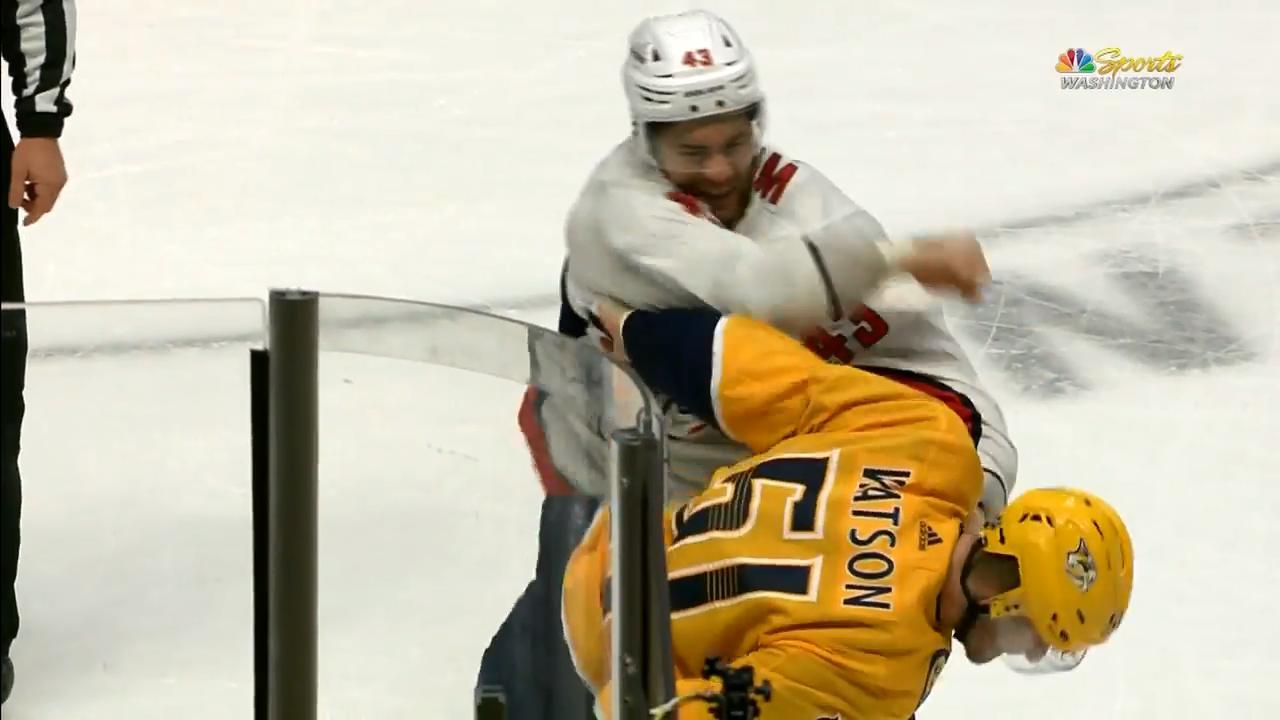 Predators' Watson fights