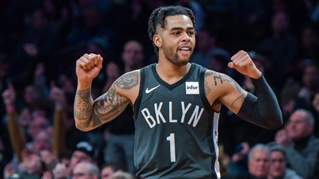 NBA-Nets-Russell-celebrates-bucket